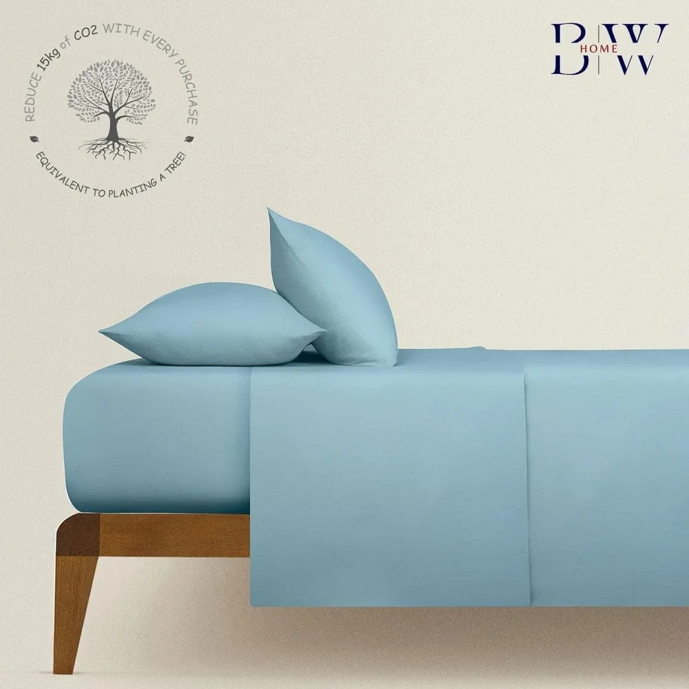 100% Cotton Flannel Sheet Set - 4 Piece Heavyweight Brushed King, Stone Blue‎